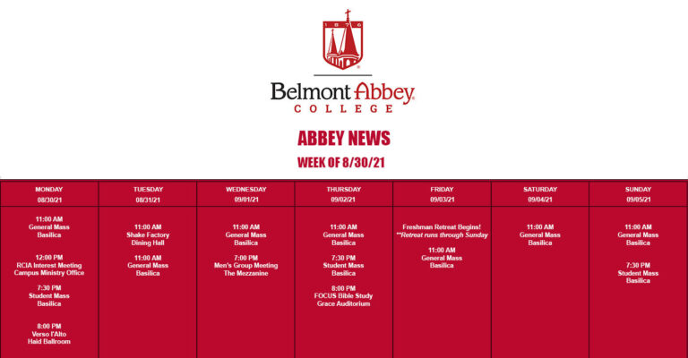 Abbey News – Belmont Abbey College — The Hub
